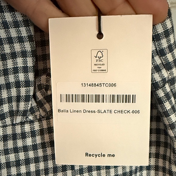 Reformation Gingham Square Neck Maxi Dress in Blue and White - Picture 3 of 6